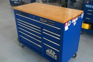 custom wood counter toolbox