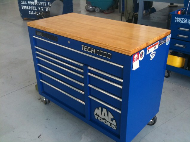 custom wood counter toolbox