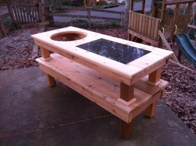 custom big green egg table atlanta